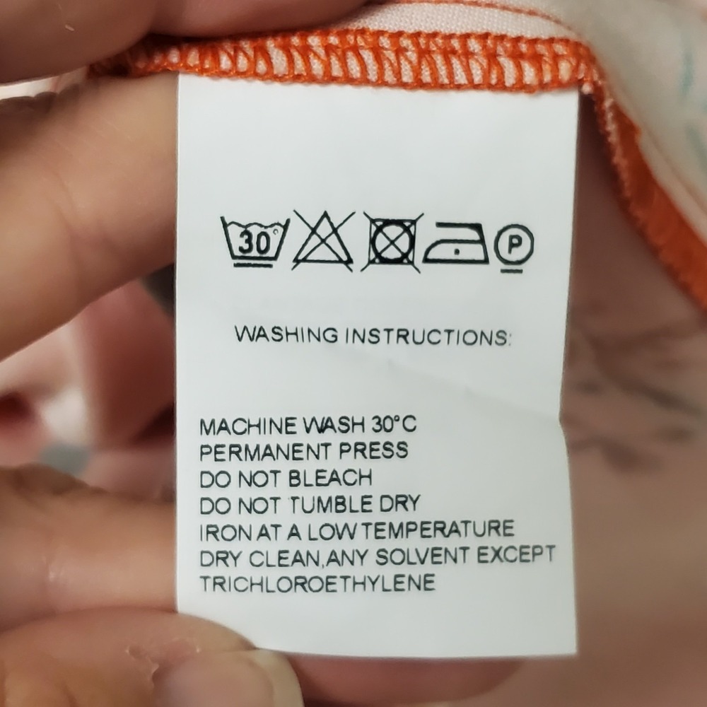 Farm Rio Anthropologie Womens Kiera Maxi Dress Size L Orange Floral Boho Hippie - Picture 6 of 11